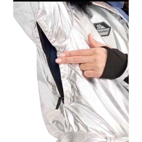 TIPSY ELVES SILVER BULLET ONE PIECE SKI SNOW SUIT Hooded Women's Size Small NEW - Picture 8 of 12